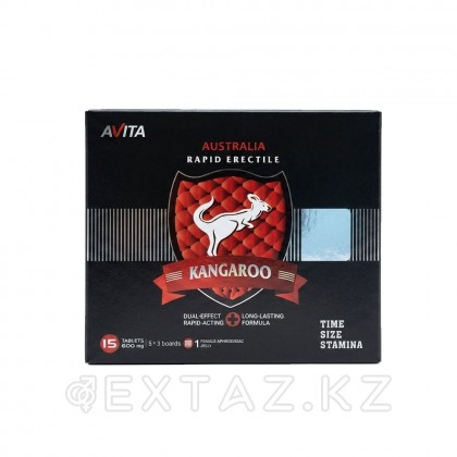 Kangaroo эрекциясын жақсартуға арналған қоздырғыш (15 қойынды. + қоздырғыш гель) от sex shop Extaz фото 7