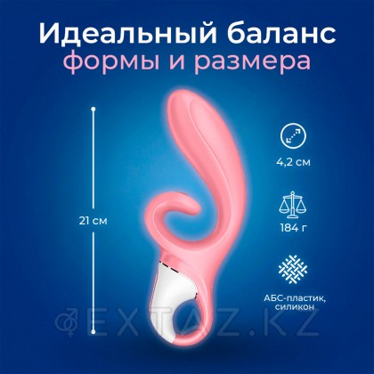 Satisfyer Hug me Қызғылт қоян вибраторы от sex shop Extaz фото 3