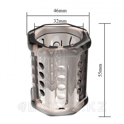 Pretty love қырлы беті бар пениса саптамасы сұр от sex shop Extaz фото 5