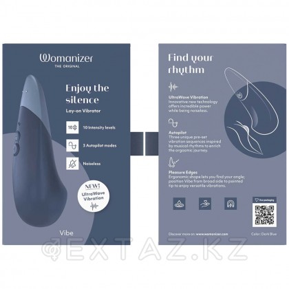 Клиторлық вибратор Womanizer Vibe қою көк от sex shop Extaz фото 2