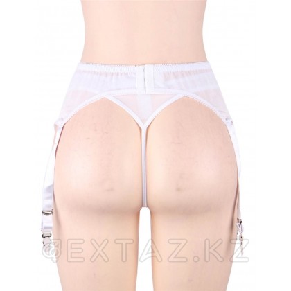 Қыстырғыштары бар шұлықтарға арналған ақ белбеу (XL-2XL) от sex shop Extaz фото 6