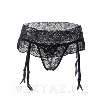 Пояс для чулок кружевной Black Sexy Bow (2XL) от sex shop Extaz фото 8