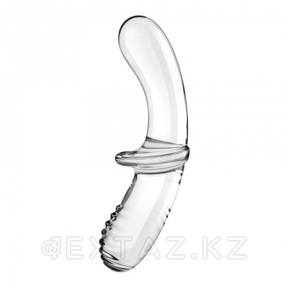 Satisfyer double Crystal шыны дилдо (20×5,5 см) мөлдір от sex shop Extaz фото 5