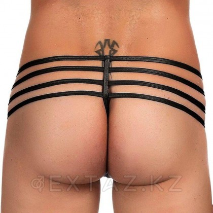 Ohyeah Zipper Black былғары ерлер жіптері, найзағай, s от sex shop Extaz фото 3