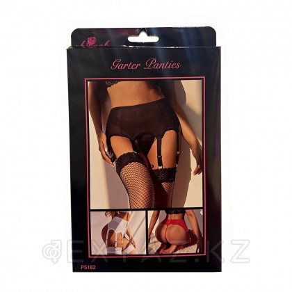 Қыстырғыштары бар шұлықтарға арналған қара белбеу (3XL-4XL) от sex shop Extaz фото 2