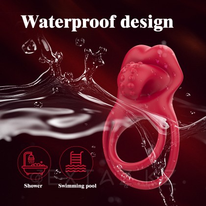 Lick it клиторлық стимуляторы бар қос эрекциялық діріл сақинасы от sex shop Extaz фото 13