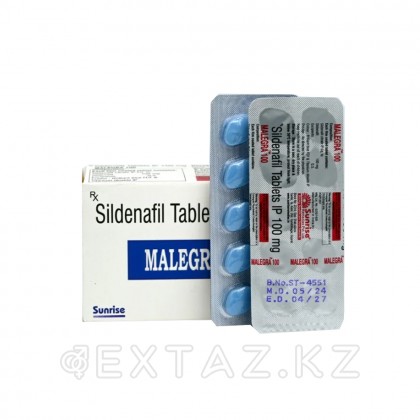 Malegra 100 mg потенциалын күшейтуге арналған Препарат (10 дана) от sex shop Extaz фото 2