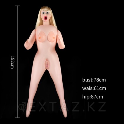 Үрлемелі секс қуыршақ Lovetoy Love Doll, силикон, аққұба от sex shop Extaz фото 3