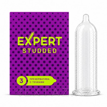 EXPERT STUDDED № 3 презервативтер (тығыз, нүктелі), 3 дана. от sex shop Extaz