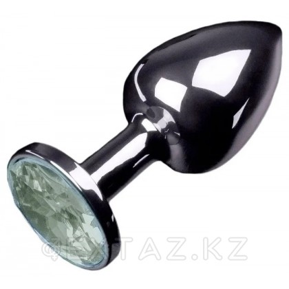 Анальная пробка маленькая с кристаллом, графит от sex shop Extaz