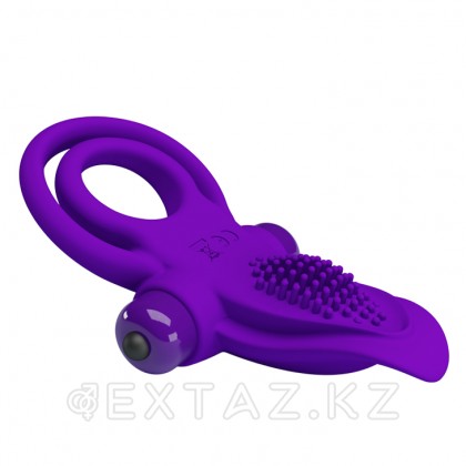 Эрекционное виброкольцо со стимуляцией клитора, 10 режимов от sex shop Extaz фото 5