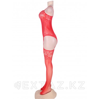 Эротический комбинезон с чулками Foxy Red (XS-M) от sex shop Extaz фото 3