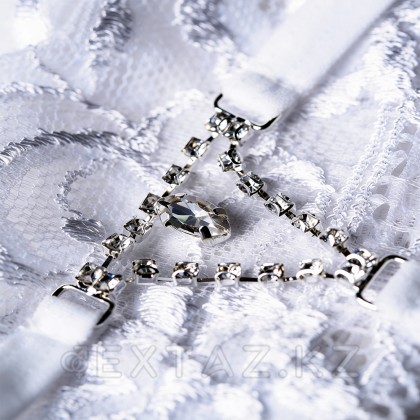 Джоли Лаура ринстондары бар Трусики, ақ, ОС от sex shop Extaz фото 3