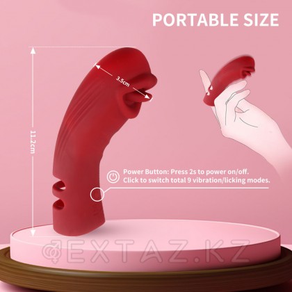 Қосымша ынталандырумен саусаққа арналған силикон вибраторы от sex shop Extaz фото 17