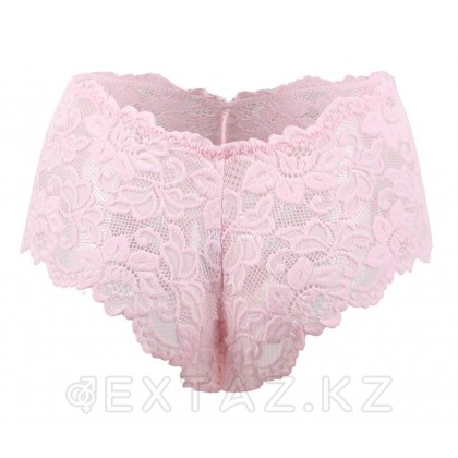 Трусики-шортики кружевные розовые (M-L) от sex shop Extaz фото 3
