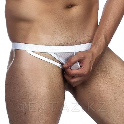 Стринги T-Back белые  мужские (размер XS-M) - extaz.kz T-back ақ ерлер (XS-m өлшемі) от sex shop Extaz