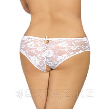 Трусики кружевные с завязками белые (размер XL-2XL) от sex shop Extaz фото 3
