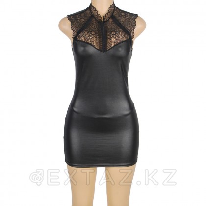 Ohyeah шілтері бар былғары көйлек + жіптер, XL-2XL от sex shop Extaz фото 6