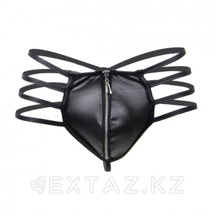 Кожаные мужские стринги Ohyeah Zipper Black, на молнии со стрепами, M - extaz.kz фото 5 Ohyeah Zipper Black былғары ерлер жіптері, найзағаймен, M от sex shop Extaz фото 5