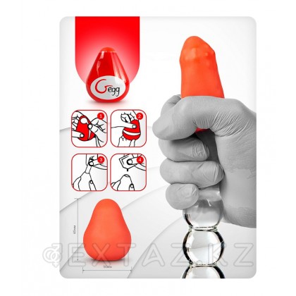 Gvibe Gegg Red-мастурбатор жұмыртқа, 6. 5х5 см (қызыл) от sex shop Extaz фото 3