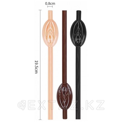 Бежевый вагина түріндегі коктейльдерге арналған түтіктер (9 дана) от sex shop Extaz фото 2