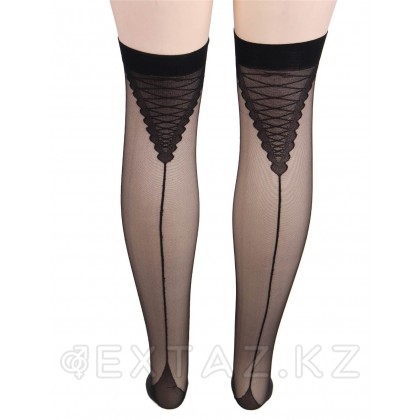 Чулки черные Sexy Sheer (один размер) от sex shop Extaz фото 5
