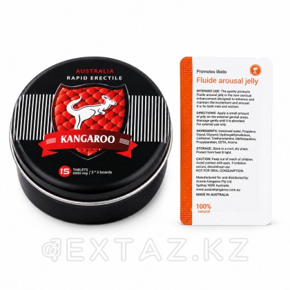Kangaroo эрекциясын жақсартуға арналған қоздырғыш (15 қойынды. + қоздырғыш гель) от sex shop Extaz
