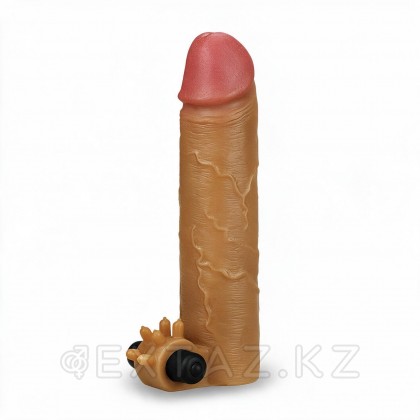 Nature Extender Brown дірілдеткіші бар пениса саптамасы (19 см) от sex shop Extaz