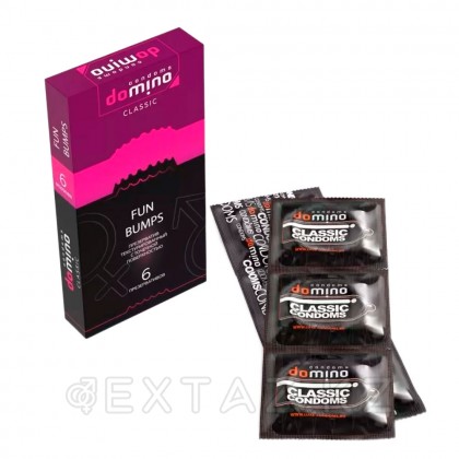 Domino classic Fun bumps презервативтері, нүктелі беті бар, 6 дана от sex shop Extaz фото 3