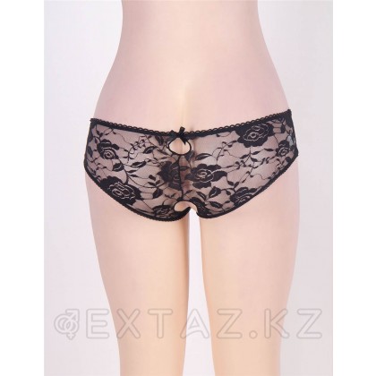 Қара шілтерлі Трусики (өлшемі 3XL-4XL) от sex shop Extaz фото 2