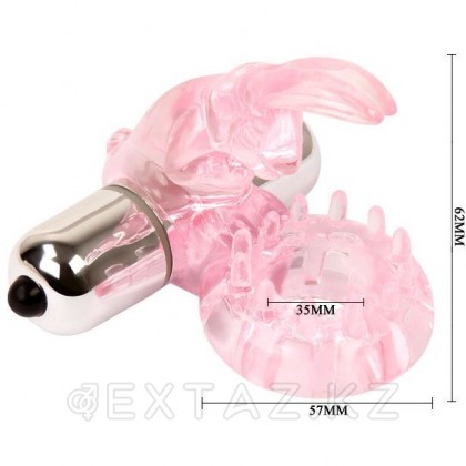 Күшті діріл элементі бар қоян түріндегі эрекциялық сақина от sex shop Extaz фото 2