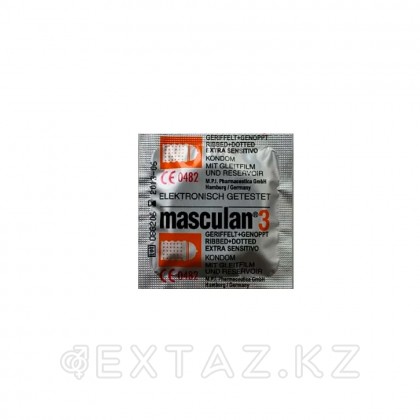Masculan Ribbed + Dotted № 3 Презерватив (сақиналар мен безеулермен) от sex shop Extaz фото 3