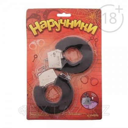Наручники меховые черные от sex shop Extaz