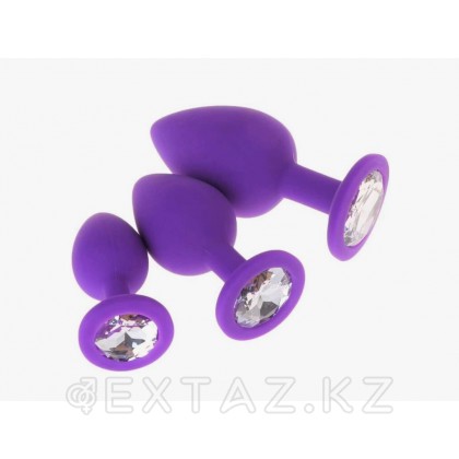 Қызғылт кристалды күлгін силиконнан жасалған анальды тығын (s өлшемі) от sex shop Extaz фото 3