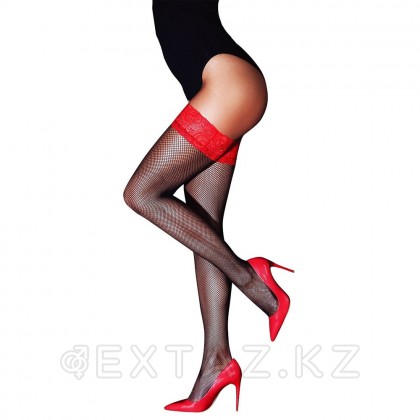 Силикондағы қызыл шілтерлі резеңке шұлықтар (Sense) (S / M) от sex shop Extaz