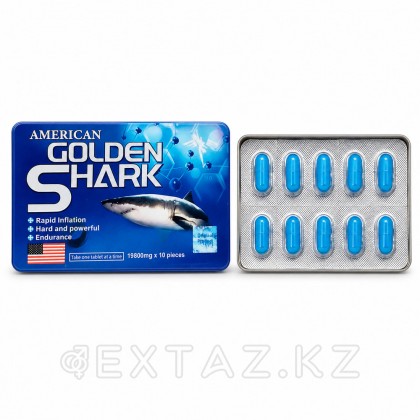 American Golden Shark ерлер қоздырғышы (10 қойынды) от sex shop Extaz