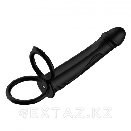 Діріл және дилдо бар қос эрекциялық сақина от sex shop Extaz