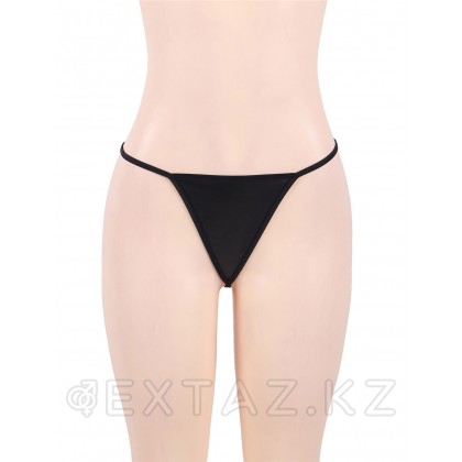 Эротическое кожаное белье Ohyeah: грация с пажиками и стринги, 5XL от sex shop Extaz фото 6
