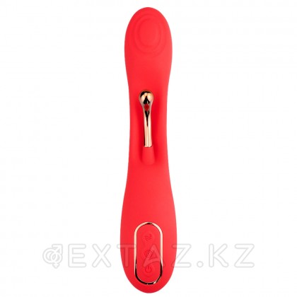 Қос стимуляциялы иілгіш вибратор, қызыл от sex shop Extaz фото 2