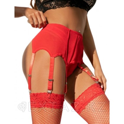 Қыстырғыштары бар шұлықтарға арналған қызыл белбеу (XL-2XL) от sex shop Extaz
