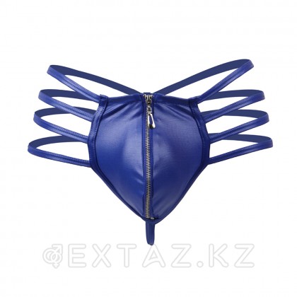 Ohyeah Zipper Blue былғары ерлер жіптері, найзағай, L от sex shop Extaz фото 6
