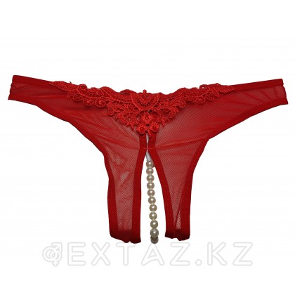 Красные трусики с жемчугом от sex shop Extaz фото 4