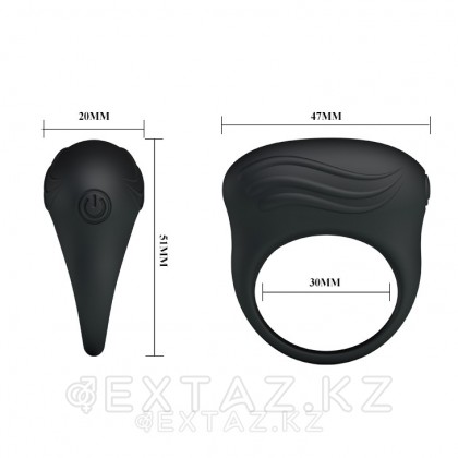 Силиконовое виброкольцо с мощным виброэлементом (уценка) от sex shop Extaz фото 3