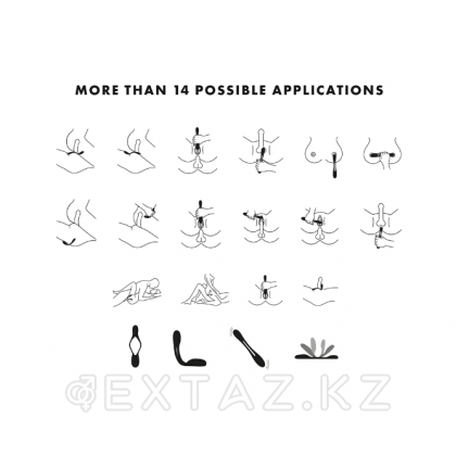 Satisfyer elastic Joy әмбебап икемді жұп вибраторы қызыл от sex shop Extaz фото 9