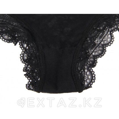 Бразилиялық Floral Lace қара Трусики (M-L өлшемі) от sex shop Extaz фото 8