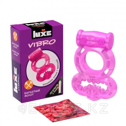 LUXE Vibro діріл сақинасы барқыт балға (+ презерватив) от sex shop Extaz фото 2