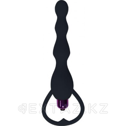 Анальная цепочка из силикона, чёрная от sex shop Extaz