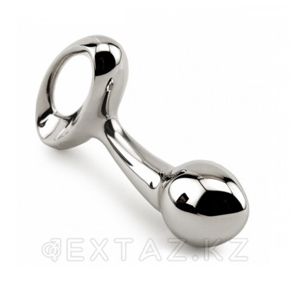 Серебряный анальный плаг с ручкой, Small от sex shop Extaz