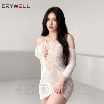 Drywell (S-M)ақ түсті эротикалық шілтер көйлек от sex shop Extaz фото 7