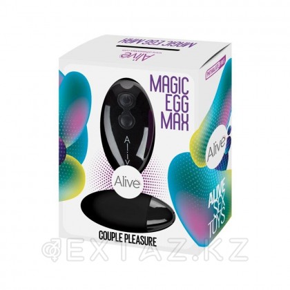 Alive Magic Egg MAX дірілдейтін жұмыртқасы қашықтан басқару пульті бар қара от sex shop Extaz фото 4